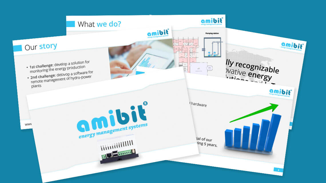 Grafično oblikovanje Power point prezentacije za podjetje Amibit d.o.o.