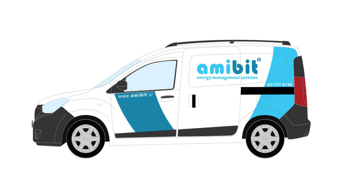 Grafično oblikovanje poslikave za avto - Amibit d.o.o.