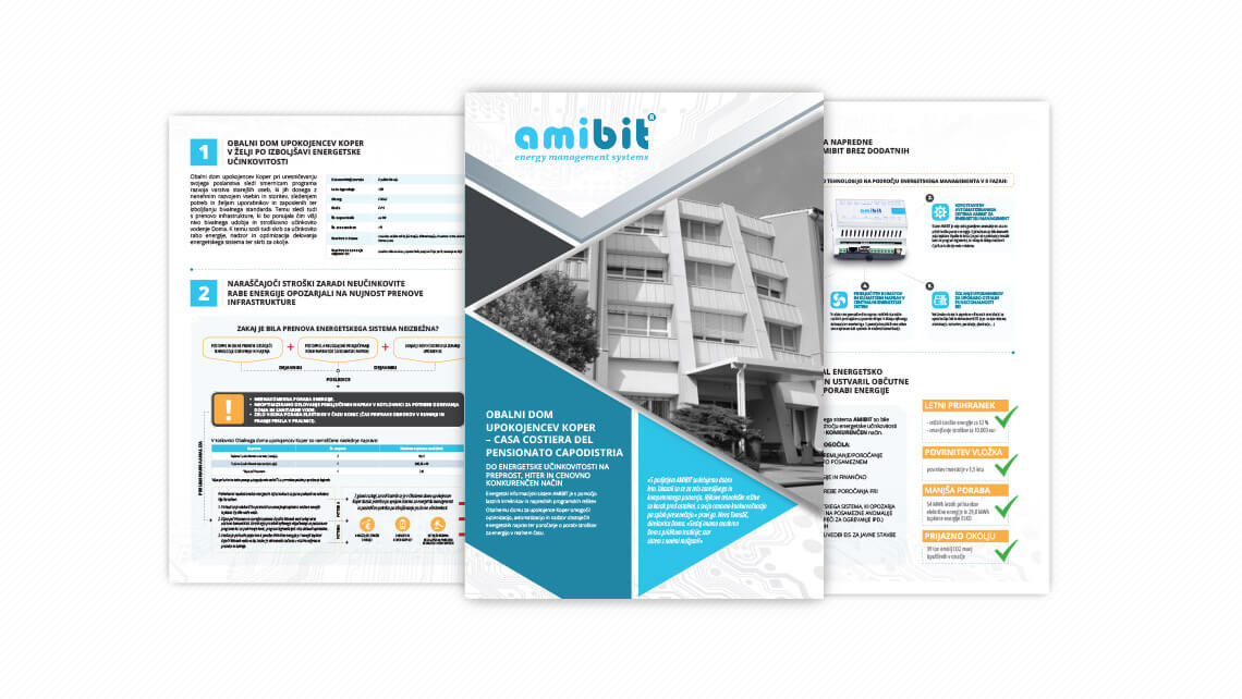 Grafično oblikovanje in priprava vsebine za pamflet - Amibit d.o.o.